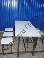 Стіл і табуретки обідні для столового харчового виробництва