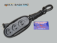 Удлинитель 3 гнезда карболит 3м.16А(черный, в упаковке) Харьков