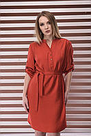 Платье деловое женское летнее G.London модель 6615 красное
