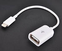 Адаптер OTG USB iPhone 5 6 7 8 10 iPad Переходник Lightning