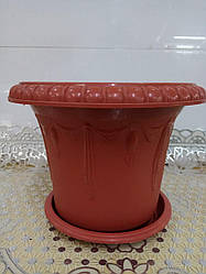 Горщик для квітів пластиковий, діаметр 18 см, 2503