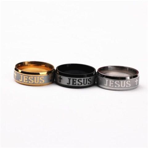 Кольцо "Jesus", серебряное покрытие / 19 - фото 4 - id-p578792511