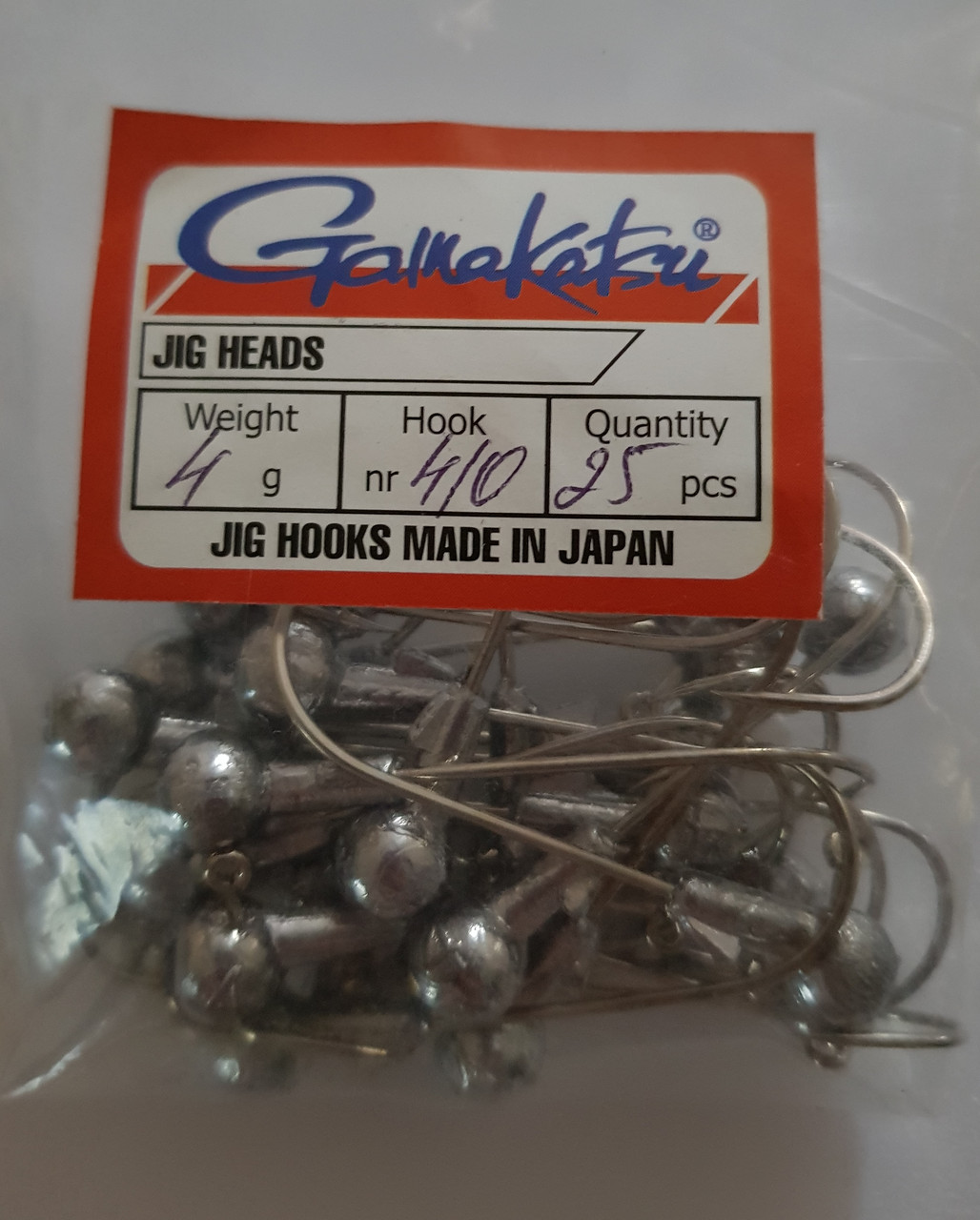Джиг-головка Gamakatsu (25 шт.) 4 г крNo4/0