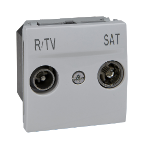 Розетка ТВ-R-SAT прохідна Білий Unica Schneider, MGU3.456.18
