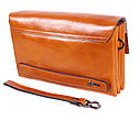 Чоловік шкіряний клатч WHEAT003-5 Рудий, фото 4