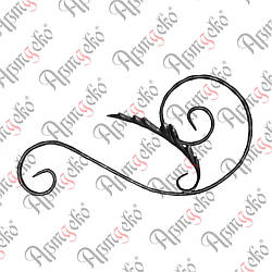 Декоративний елемент 425х225х12х6 вальц. Арт. 14.011