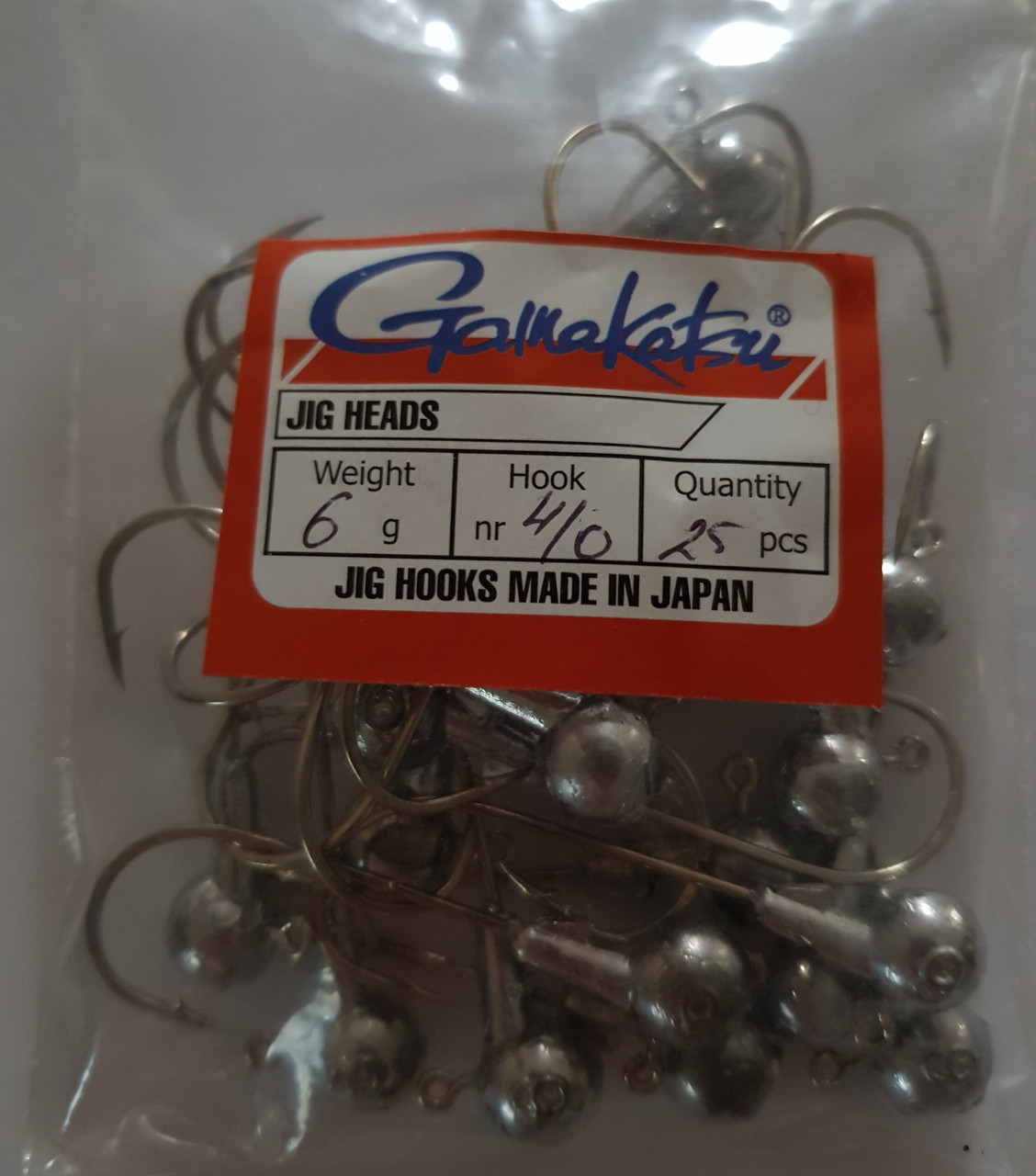 Джиг-головка Gamakatsu (25 шт.) 6 г крNo4/0