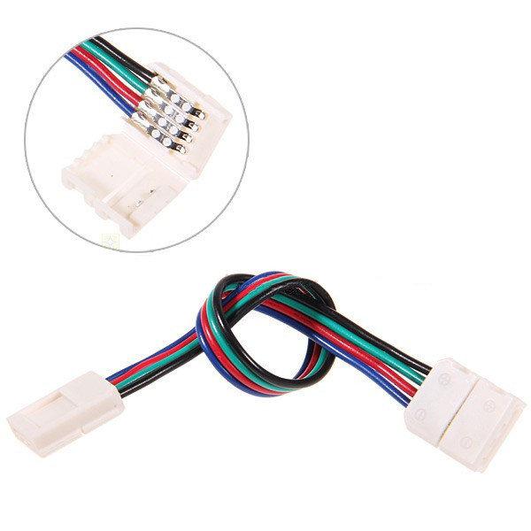 Коннектор для LED ленты №9 RGB провод+2 зажима 10мм - фото 1 - id-p595184508