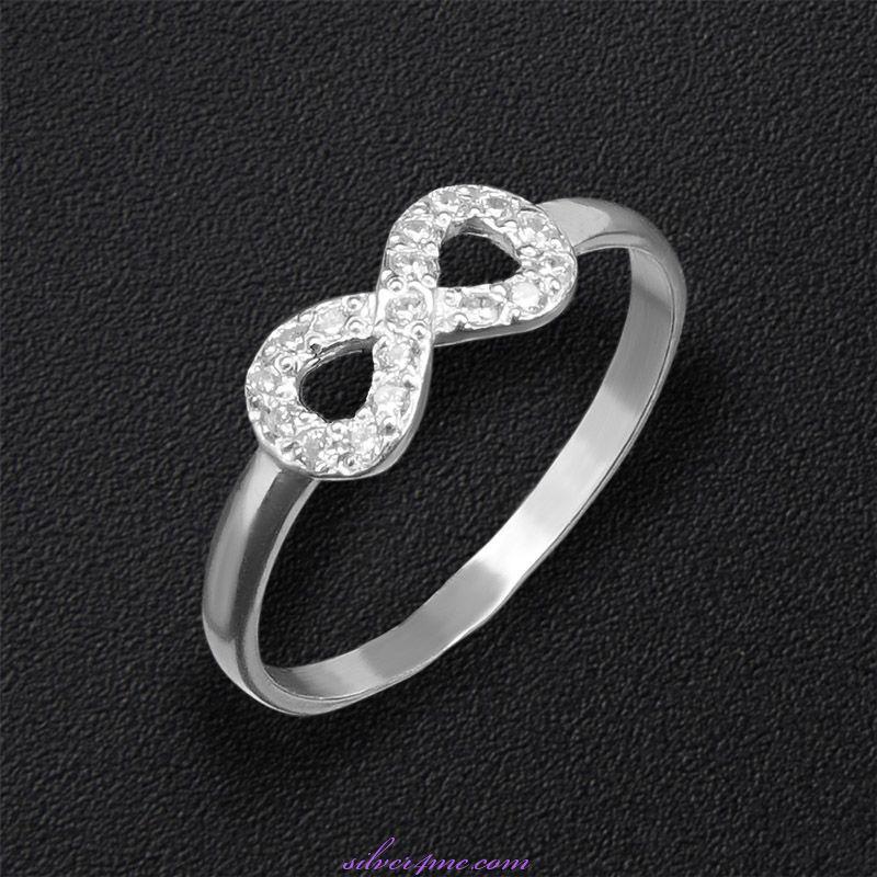 Серебряное кольцо "Бесконечность", цена 290 грн — Prom.ua (ID#690522469)