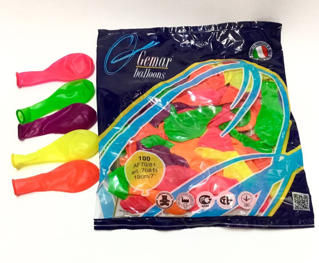 Кулі надувні Gemar Balloons неон АF-70, 100 шт.