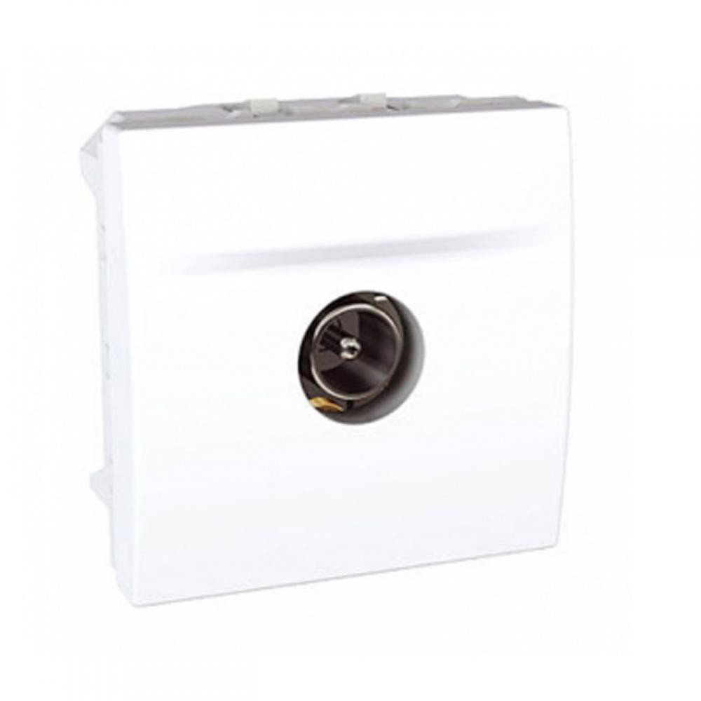 Розетка ТВ механізм зі штыревым роз'ємом Білий Unica Schneider Electric, MGU3.462.18