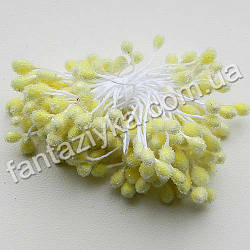 Цукрові тичинки для квітів світло-жовті, 40 штук