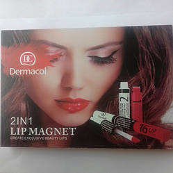 Блиск для губ Dermacol 16 h LIP COLOUR 2in1 lip magnet create exclusive beauty lips 10шт/уп, фото 1