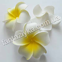 Гавайский цветок белый 7см из фоамирана