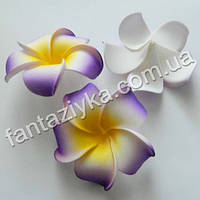 Гавайский цветок из латекса фиолетовый 7см