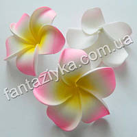 Гавайский цветок из латекса розовый 7см
