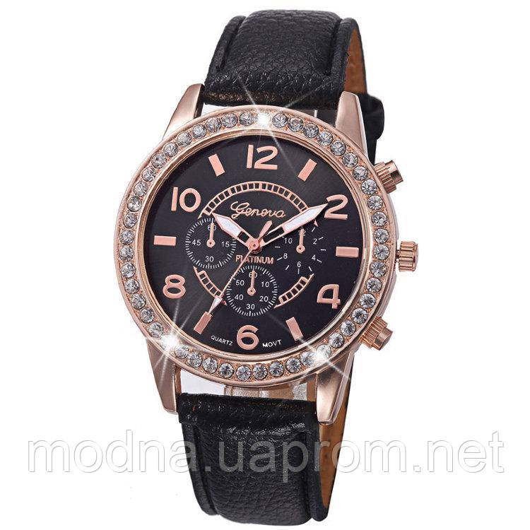 Годинник «Чорний діамант», жіночий наручний кварцовий годинник, купити