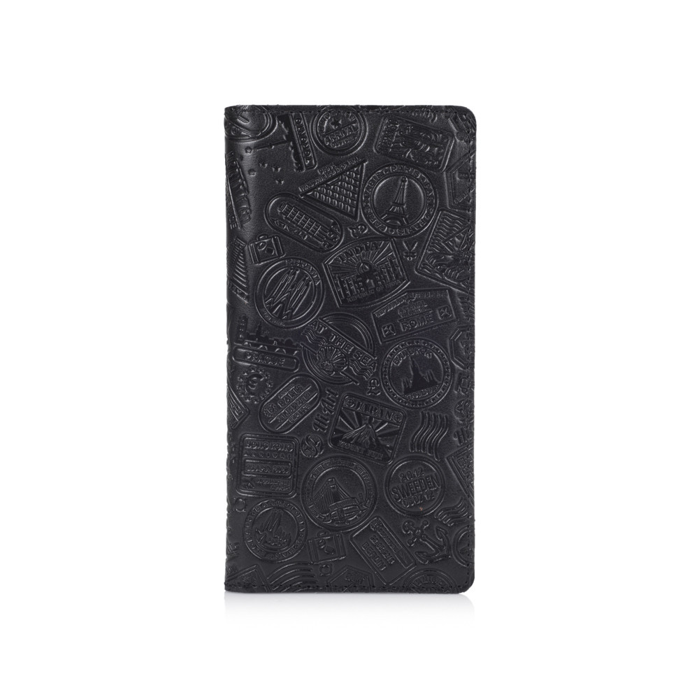 Гаманець універсальний з натуральної шкіри з художнім тисненням "Поїхали у подорож!", фото 1