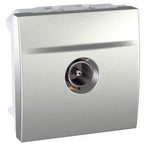 Розетка ТВ механізм зі штыревым роз'ємом Алюміній Unica Schneider Electric, MGU3.462.30