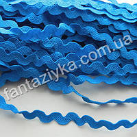Тесьма декоративная Зиг-Заг, Вьюнок 5мм, светло-синяя