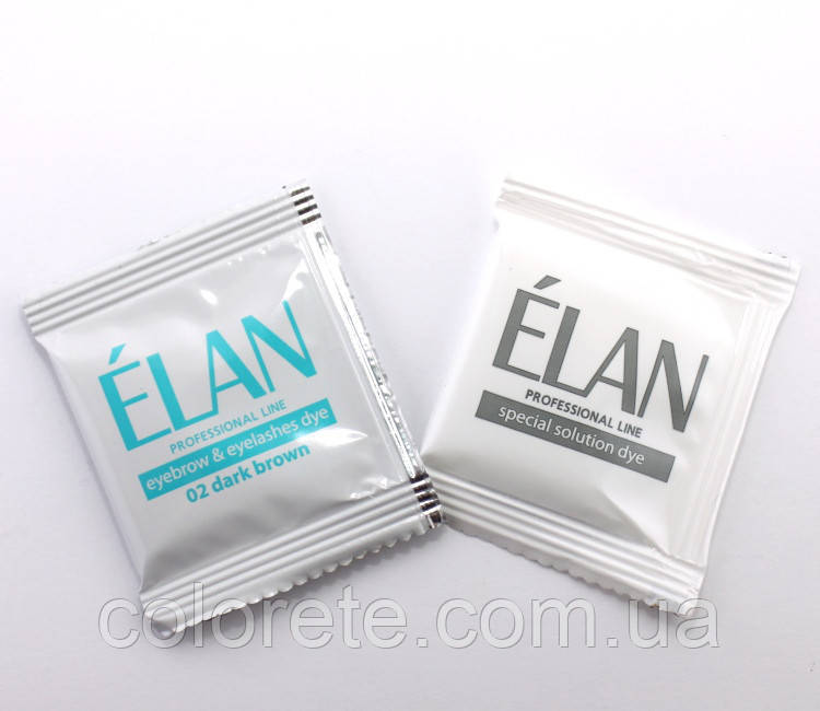 ELAN "02 dark brown" Фарба для брів, mini-комплект
