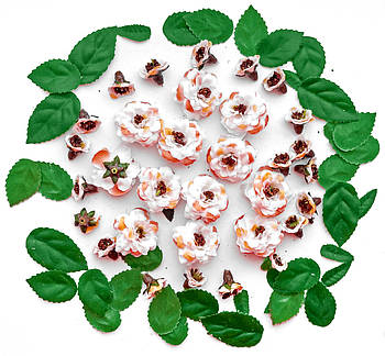 Квіти бежеві в коробці #3 (2-3 см)