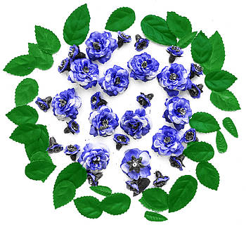 Квіти сині в коробці #2 (2-3 см)