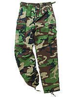 Брюки полевые камуфлированные BDU. US HOSE TYP BDU WOODLAND