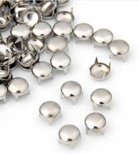 Заклепки, крабіки напівсфери, паковання 25 шт.