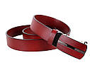 Чоловічий ремінь з натуральної шкіри під штани MGA101-14 червоний, фото 3