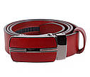 Чоловічий ремінь з натуральної шкіри під штани MGA101-14 червоний, фото 4