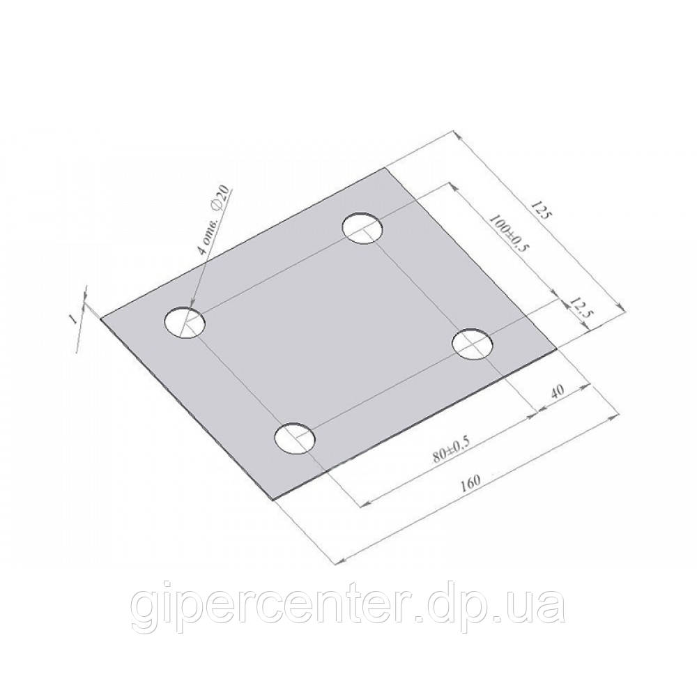 Подкладка под крепежную плиту (втулку) ZEMIC HD-9-402-10/40t (квадратная) для тензодатчика НМ9А - фото 1 - id-p463047775