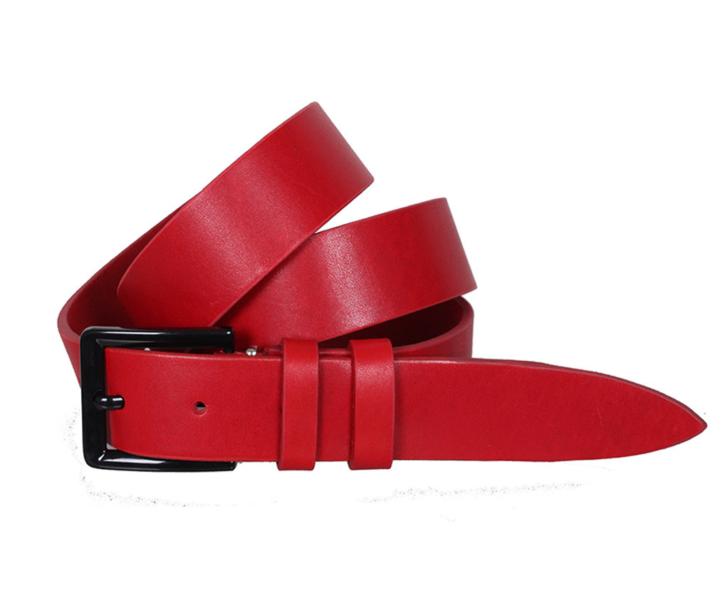 Чоловічий ремінь з натуральної шкіри під штани TESS098-07 червоний, фото 1