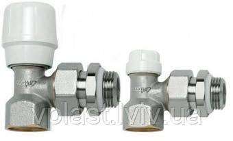 Комплект радіаторних кранів ручний кутовий RBM Jet-Line 1/2", фото 1
