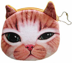 Дитячий гаманець, м'який 3D руда кішка
