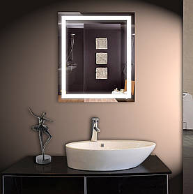 Дзеркало LED зі світлодіодним підсвічуванням ver-303 683х800, дзеркало з підсвіткою