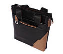 Сумка для ноутбука зі штучної шкіри 30921 чорна, фото 3