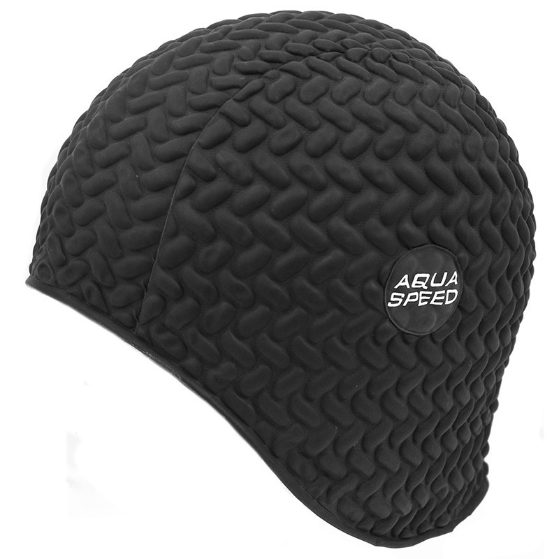 Шапочка для плавання Aqua Speed Bombastic Tic-Tac (original) для басейну, латекс, для довгих волосся