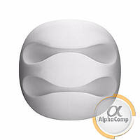 Кабельний органайзер затискач (2 кабелі) білий PKH