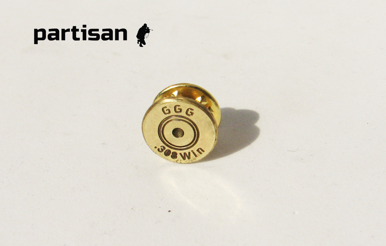 Значок в лацкан піджака з гільзи .308 калібру (тонкий)