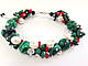 Жіночий браслет із натуральних каменів мікс Малахіт і Перли, фото 2