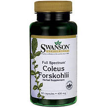 Форсколін, Swanson Full Spectrum Coleus Forskohlii 400MG 60CAPS