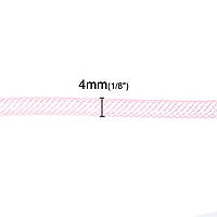 Трубка, Крінолін, Нейлон, Рожевий, 4 мм, для Намиста/Браслети