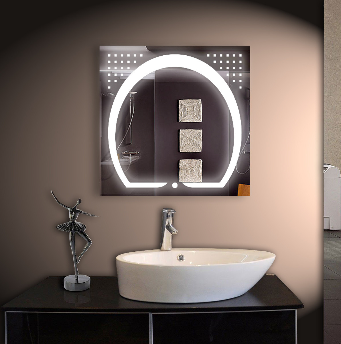 LED дзеркало ver-3049 800х800, дзеркало з підсвіткою