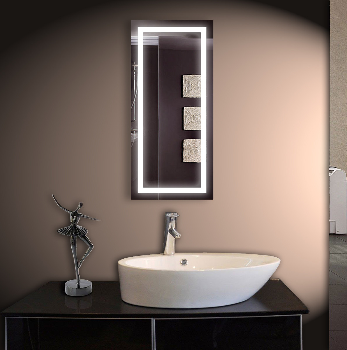 Дзеркало LED ver-3060 500х1100 (збоку), дзеркало з підсвіткою
