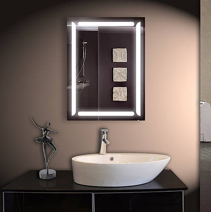 Дзеркало LED ver-3017 600х800 мм Лід, дзеркало з підсвіткою, фото 1
