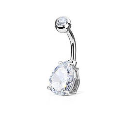 Сережка для пірсингу сталева «Крапелька» Spikes N004-07-C