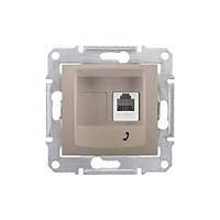 Розетка SDN4101168 телефонна RJ11 титан Sedna Schneider, 4337