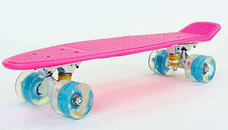 Пені Борд рожево-блакитний LED WHEELS