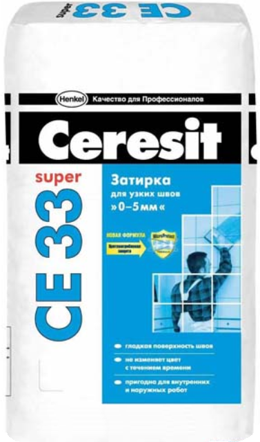 Затирка Ceresit (Церезит) CE-33 Super (колір натуральний) 2 кг